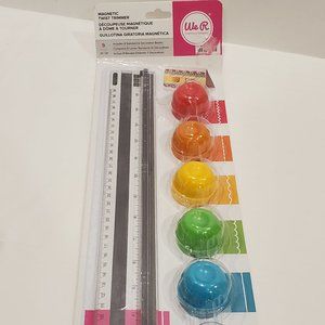 We R-Portable, slim Paper Trimmer-Magnetic Ruler/8 Blades Cutters-Perforated-new